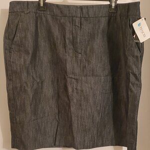 New! Dark Blue Denim look Skirt (W)